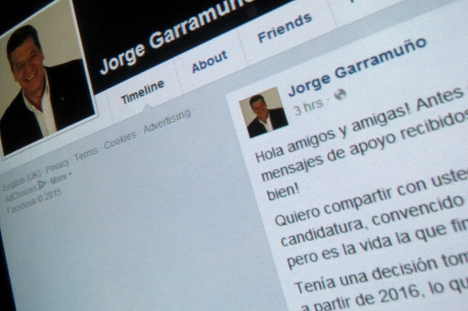 Garramuño anunció que declinó su candidatura por motivos de salud