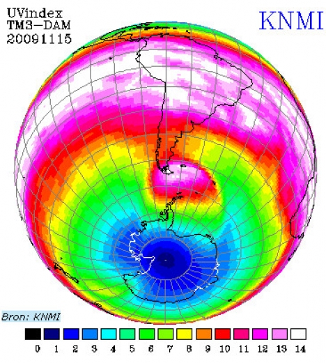 Ushuaia bajo el agujero en la capa de Ozono